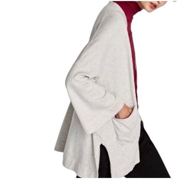 ✨Zara Grey Open Front Oversized Slouchy Knit Kimono Style Sz Small Cardigan✨ - Picture 4 of 13